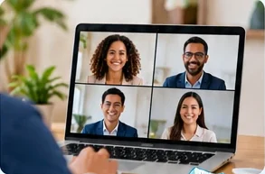 Participants joining a live online session
